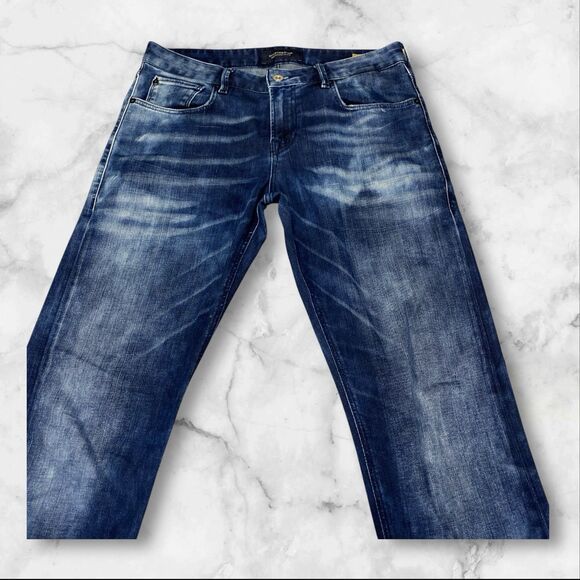 SCOTCH & SODA Tye Men Jeans Tag Size 30X32 *Actual 30X 30.5 Slim Fit Blue - Picture 3 of 16